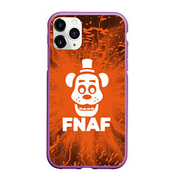 Чехол iPhone 11 Pro матовый Five Nights At Freddys - вспышка молнии, цвет: 3D-фиолетовый