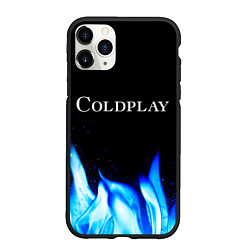 Чехол iPhone 11 Pro матовый Coldplay Blue Fire, цвет: 3D-черный