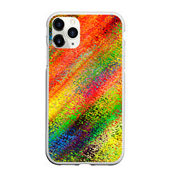 Чехол iPhone 11 Pro матовый Rainbow inclusions