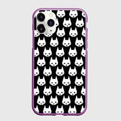 Чехол iPhone 11 Pro матовый Stray Pattern, цвет: 3D-фиолетовый