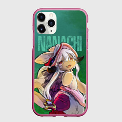 Чехол iPhone 11 Pro матовый Made in Abyss аниме Наначи, цвет: 3D-малиновый