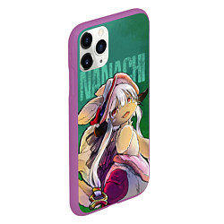 Чехол iPhone 11 Pro матовый Made in Abyss аниме Наначи, цвет: 3D-фиолетовый — фото 2