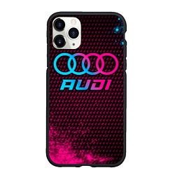 Чехол iPhone 11 Pro матовый Audi - neon gradient, цвет: 3D-черный