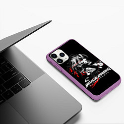 Чехол iPhone 11 Pro матовый Metal Gear Rising - game hero, цвет: 3D-фиолетовый — фото 2