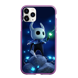 Чехол iPhone 11 Pro матовый Hollow Knight неоновые бабочки, цвет: 3D-фиолетовый