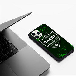 Чехол iPhone 11 Pro матовый Слава защитник, цвет: 3D-черный — фото 2