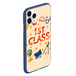 Чехол iPhone 11 Pro матовый 1 класс, цвет: 3D-тёмно-синий — фото 2
