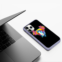 Чехол iPhone 11 Pro матовый Неоновый Малыш Чимс, цвет: 3D-светло-сиреневый — фото 2