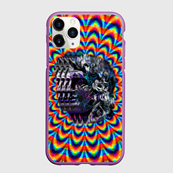 Чехол iPhone 11 Pro матовый Психоделика - античная иллюзия