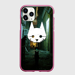 Чехол iPhone 11 Pro матовый Бродяга во дворе, цвет: 3D-малиновый