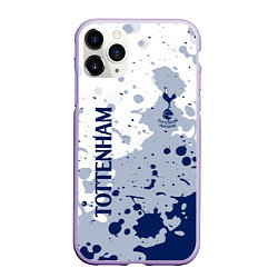 Чехол iPhone 11 Pro матовый Tottenham hotspur Брызги красок, цвет: 3D-светло-сиреневый
