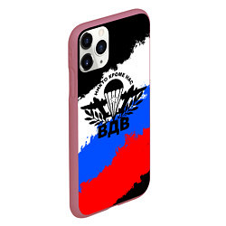 Чехол iPhone 11 Pro матовый ВДВ - герб и триколор, цвет: 3D-малиновый — фото 2