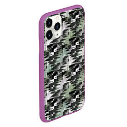 Чехол iPhone 11 Pro матовый Абстрактный камуфляжный темный, цвет: 3D-фиолетовый — фото 2