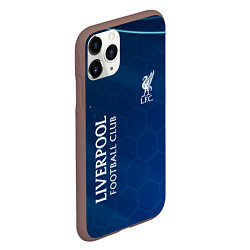 Чехол iPhone 11 Pro матовый Liverpool Соты Абстракция, цвет: 3D-коричневый — фото 2