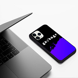 Чехол iPhone 11 Pro матовый Garbage purple grunge, цвет: 3D-черный — фото 2