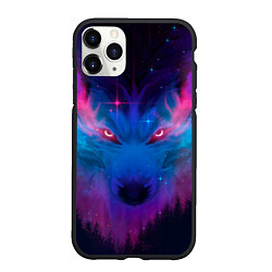 Чехол iPhone 11 Pro матовый Mystical wolf, цвет: 3D-черный