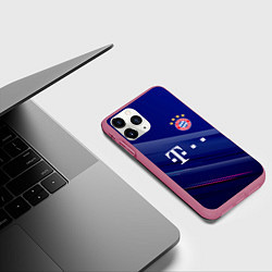 Чехол iPhone 11 Pro матовый Bayern munchen Абстракция, цвет: 3D-малиновый — фото 2