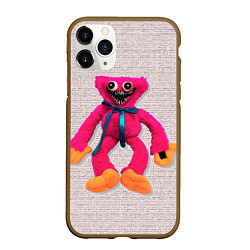 Чехол iPhone 11 Pro матовый Киси Миси объёмная игрушка - Kissy Missy, цвет: 3D-коричневый