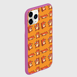 Чехол iPhone 11 Pro матовый Лисички - такие лисички, цвет: 3D-фиолетовый — фото 2