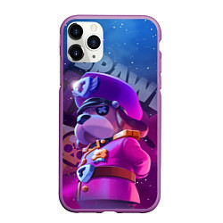 Чехол iPhone 11 Pro матовый Галактический генерал Гавс Brawl Stars, цвет: 3D-фиолетовый