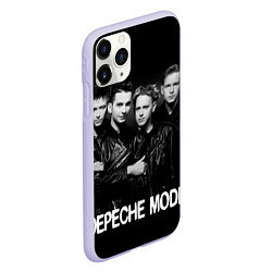 Чехол iPhone 11 Pro матовый Depeche Mode - black & white portrait, цвет: 3D-светло-сиреневый — фото 2