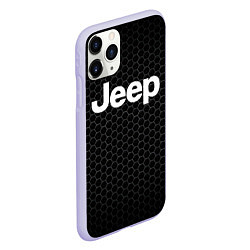 Чехол iPhone 11 Pro матовый Jeep Соты, цвет: 3D-светло-сиреневый — фото 2