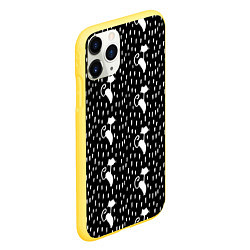 Чехол iPhone 11 Pro матовый Кошки Под Дождём, цвет: 3D-желтый — фото 2