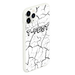 Чехол iPhone 11 Pro матовый Рэпер T-Fest в стиле граффити: символ сверху, цвет: 3D-белый — фото 2
