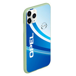 Чехол iPhone 11 Pro матовый Opel абстракция, цвет: 3D-салатовый — фото 2