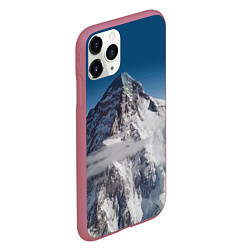 Чехол iPhone 11 Pro матовый Каракорум, К2, Чогори, 8614 м - вторая по высоте, цвет: 3D-малиновый — фото 2