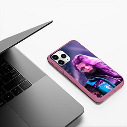 Чехол iPhone 11 Pro матовый Cyberpunk 2077 - Валери V, цвет: 3D-малиновый — фото 2