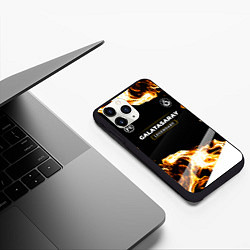 Чехол iPhone 11 Pro матовый Galatasaray legendary sport fire, цвет: 3D-черный — фото 2