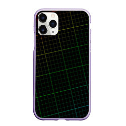 Чехол iPhone 11 Pro матовый Радужная сетка - текстура, цвет: 3D-светло-сиреневый