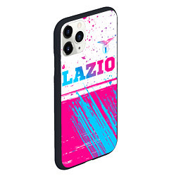 Чехол iPhone 11 Pro матовый Lazio neon gradient style: символ сверху, цвет: 3D-черный — фото 2
