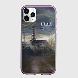 Чехол iPhone 11 Pro матовый STALKER Саркофаг, цвет: 3D-фиолетовый