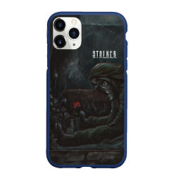 Чехол iPhone 11 Pro матовый STALKER С Розой, цвет: 3D-тёмно-синий