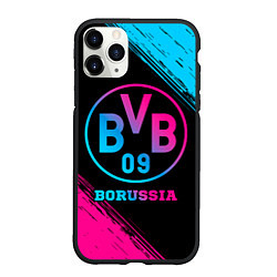 Чехол iPhone 11 Pro матовый Borussia - neon gradient