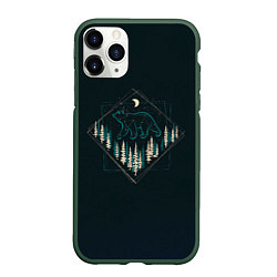 Чехол iPhone 11 Pro матовый Созвездие медведицы, цвет: 3D-темно-зеленый