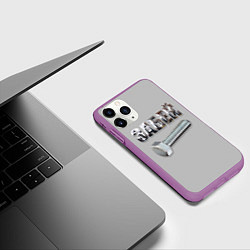 Чехол iPhone 11 Pro матовый Забей болт, цвет: 3D-фиолетовый — фото 2