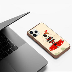 Чехол iPhone 11 Pro матовый Cult of the lamb art, цвет: 3D-коричневый — фото 2