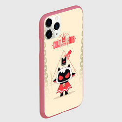Чехол iPhone 11 Pro матовый Злобная овечка - Cult of the lamb, цвет: 3D-малиновый — фото 2