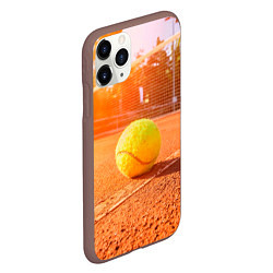 Чехол iPhone 11 Pro матовый Теннис - рассвет, цвет: 3D-коричневый — фото 2