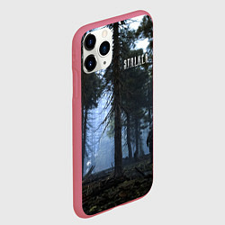 Чехол iPhone 11 Pro матовый STALKER Лес и РЛС Дуга, цвет: 3D-малиновый — фото 2