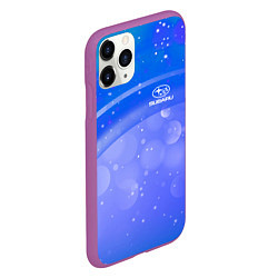 Чехол iPhone 11 Pro матовый Субару - sport, цвет: 3D-фиолетовый — фото 2