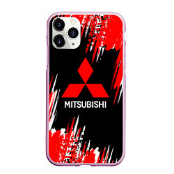 Чехол iPhone 11 Pro матовый Mitsubishi - краска, цвет: 3D-розовый