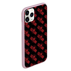 Чехол iPhone 11 Pro матовый Cult of the lamb pattern, цвет: 3D-розовый — фото 2