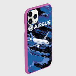 Чехол iPhone 11 Pro матовый Airbus A320 Аэробус, цвет: 3D-фиолетовый — фото 2