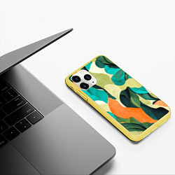 Чехол iPhone 11 Pro матовый Multicoloured camouflage, цвет: 3D-желтый — фото 2