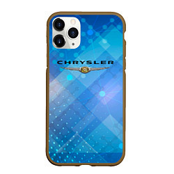 Чехол iPhone 11 Pro матовый Chrysler - абстракция, цвет: 3D-коричневый