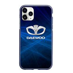 Чехол iPhone 11 Pro матовый Daewoo - лучи, цвет: 3D-серый